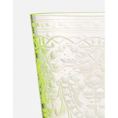 Maharani glasses, 400 ml, set of 2 pieces, uranium