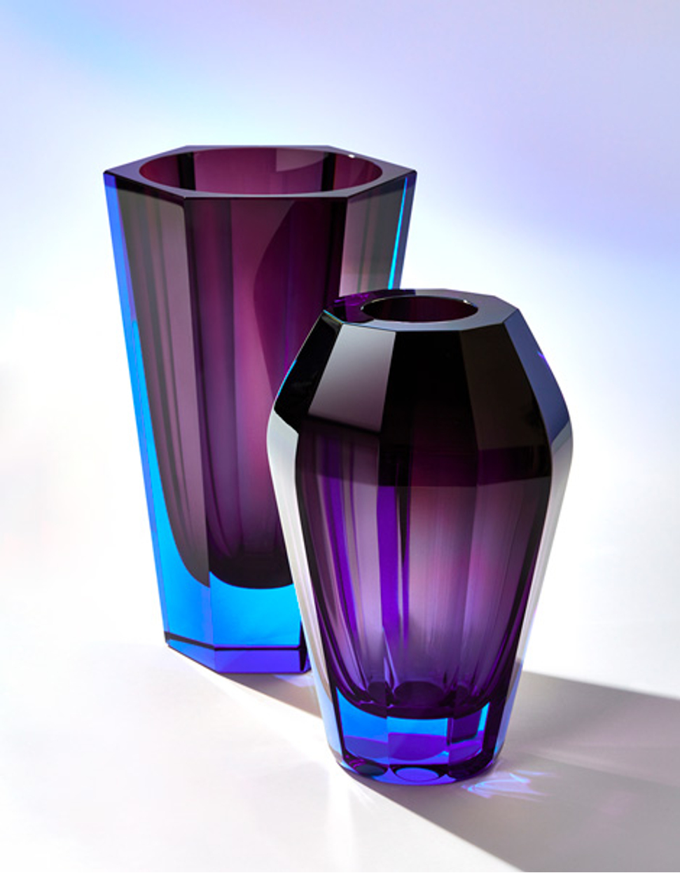 Hand-cut Bohemian crystal vase Purity by Moser